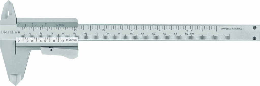 Skjuttmått med snabblås 0-150 x 0,05 mm och skänkellängd 40 mm