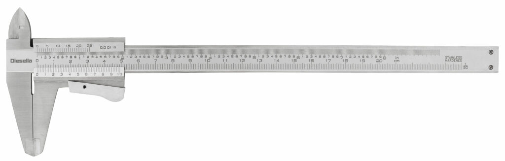 Skjuttmått med snabblås 0-200 x 0,02 mm och skänkellängd 50 mm