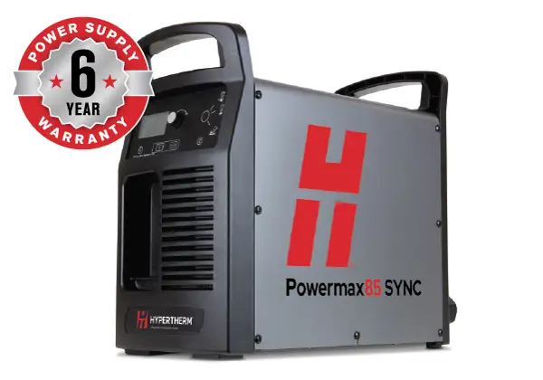 Powermax85 SYNC system, 380-400V 3-PH, CE/CCC, 75 degree handheld torch, 7.6m (25') lead