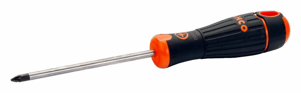 BahcoFit skruvmejslar för Pozidriv-skruv med gummigrepp