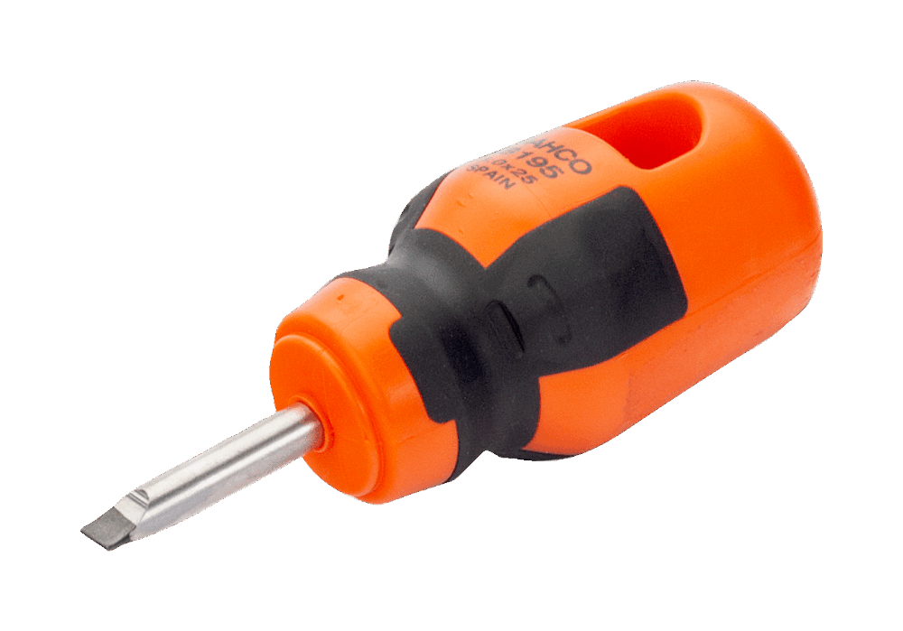 BahcoFit rak spårskruvmejsel med kort gummigrepp 5mm