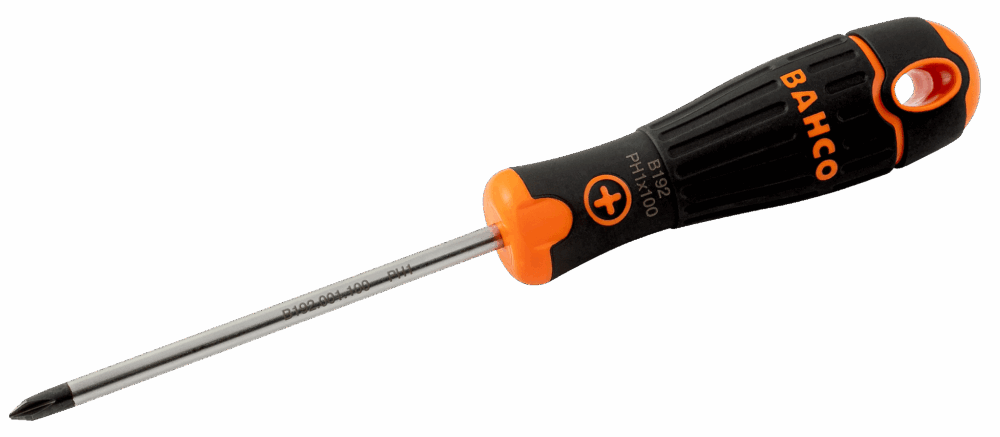 BahcoFit skruvmejsel för Phillips-skruv med gummigrepp